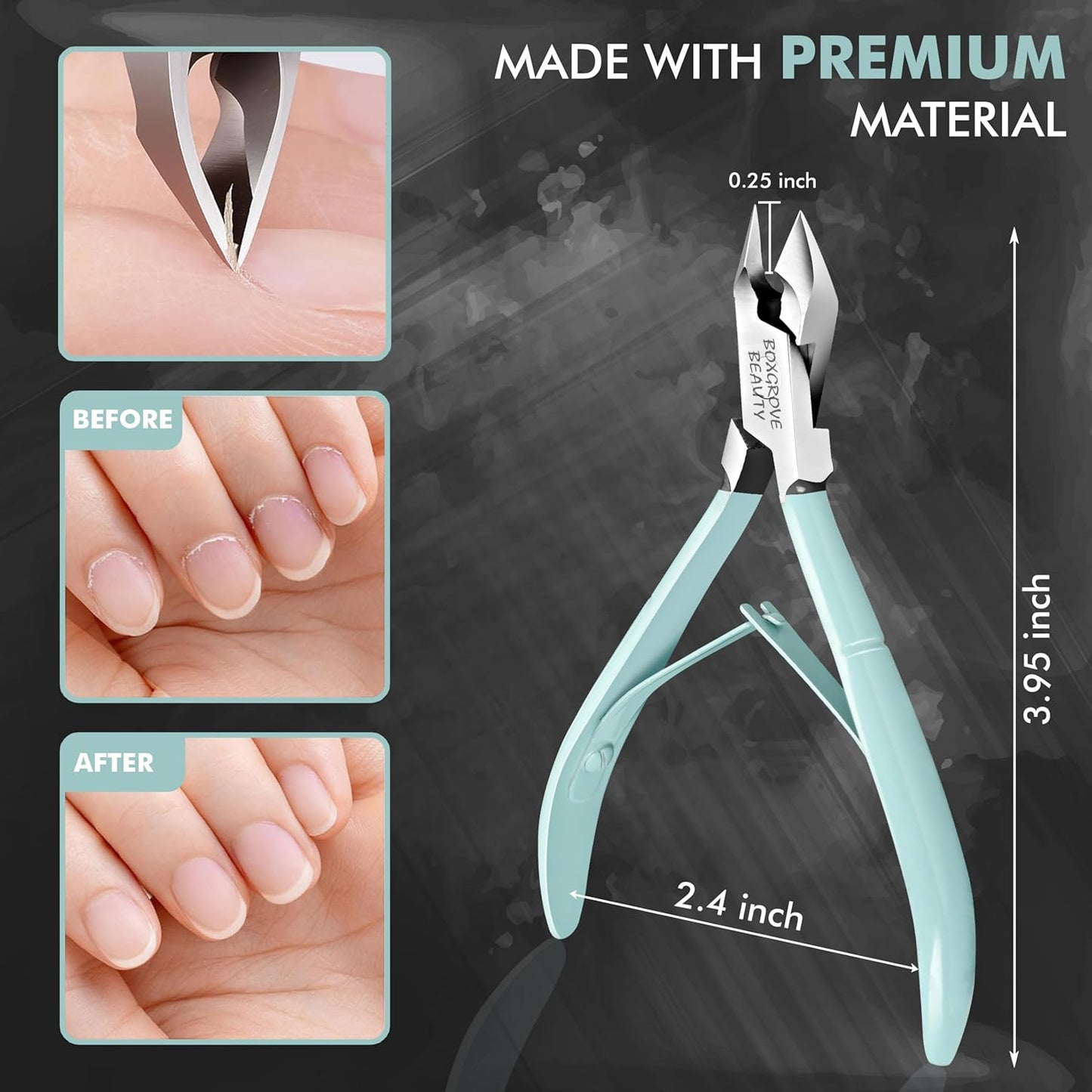 Professional Cuticle Cutter & Pusher Trimmer Manicure Tools with Double Spring– Perfect Nail Care Tool for Manicure & Pedicure Beauty at Home/Spa/Saloon