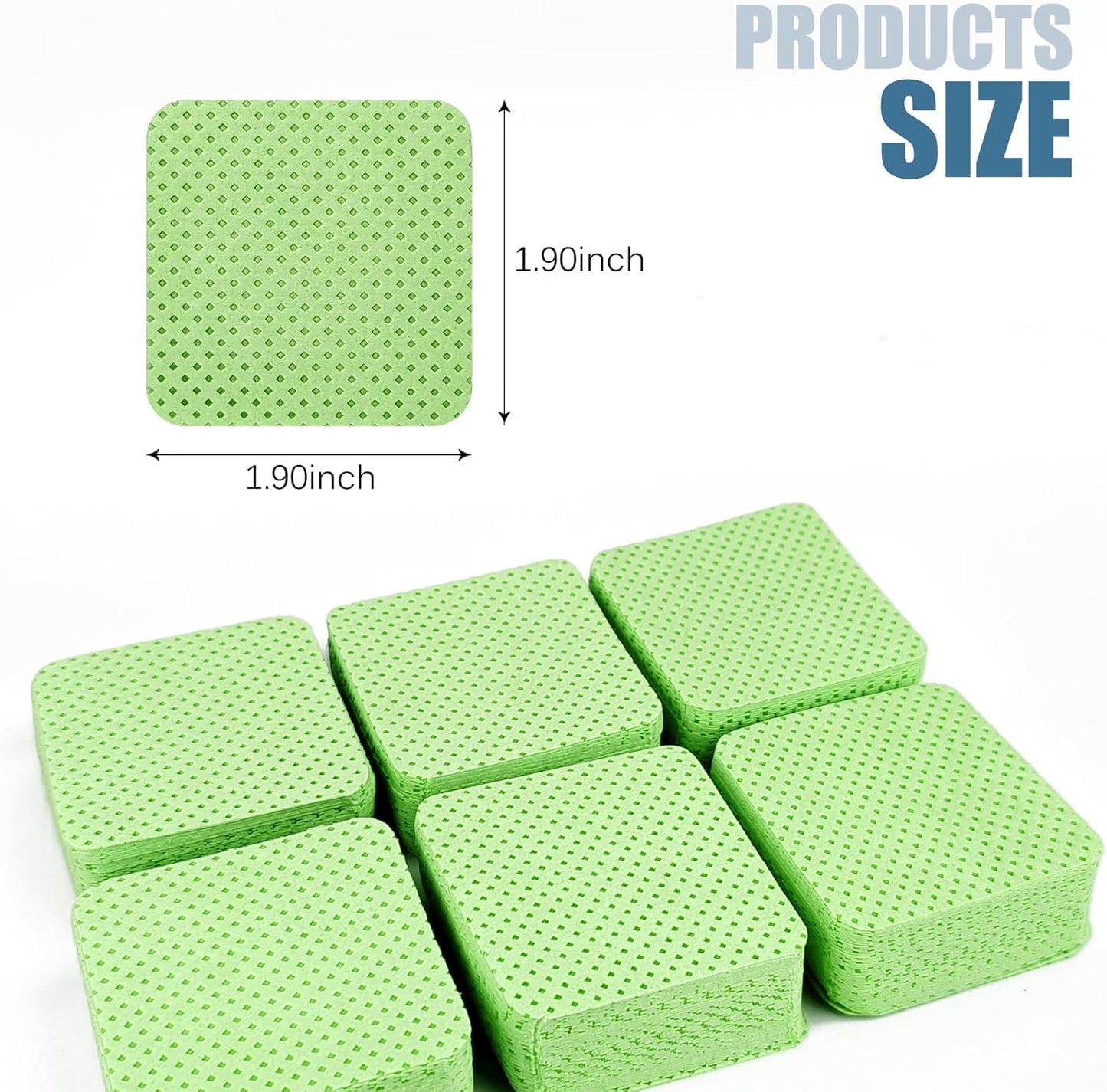 600 Pcs Lint Free Nail Wipes, Non-Woven Nail Polish Remover Pads Nail Polish Wipes for Nail Polish Removal Eyelash Extensions DIY Nail Art Supplies (Green)