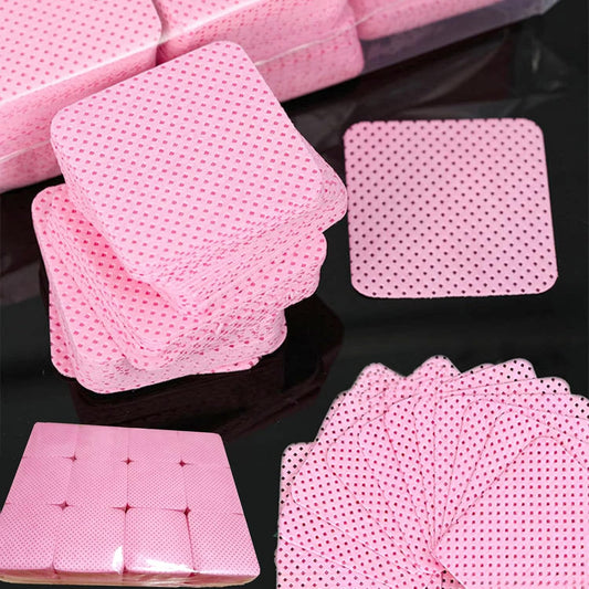 Lint Free Nail Wipes, 1200Pcs Pink Eyelash Extension Glue Cleaning Wipes, Absorbent Soft Non-Woven Fabric Gel Nail Polish Remover Pads, No Lint Nail Cotton Pads for Eyelash Extensions Nails Lash Glue