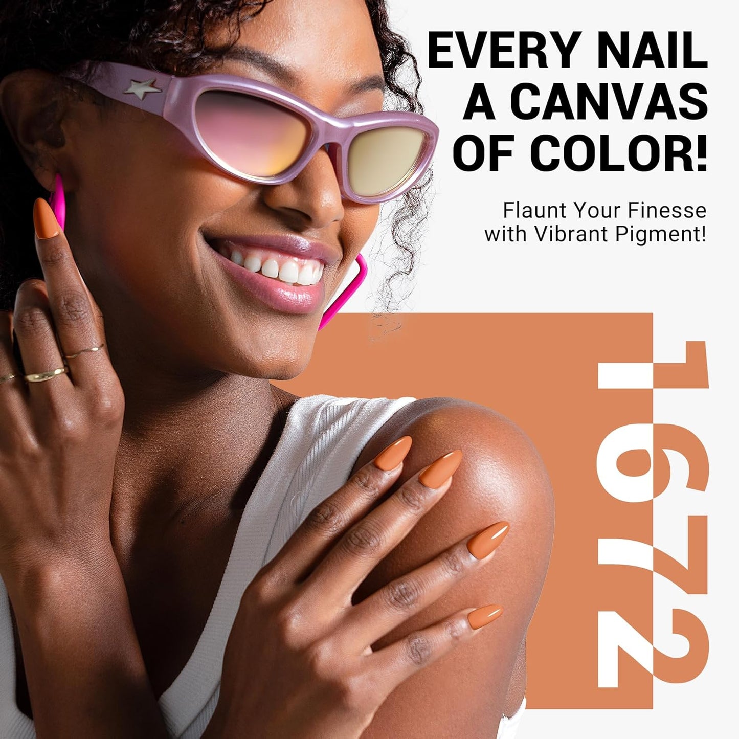 MelodySusie Thick Peach Nude Gel Nail Polish,0.5fl oz Soak Off UV LED Orange Gel Polish Halloween Christmas Gift for Women Nail Art Manicure Salon DIY Nail Design Decoration at Home-1672