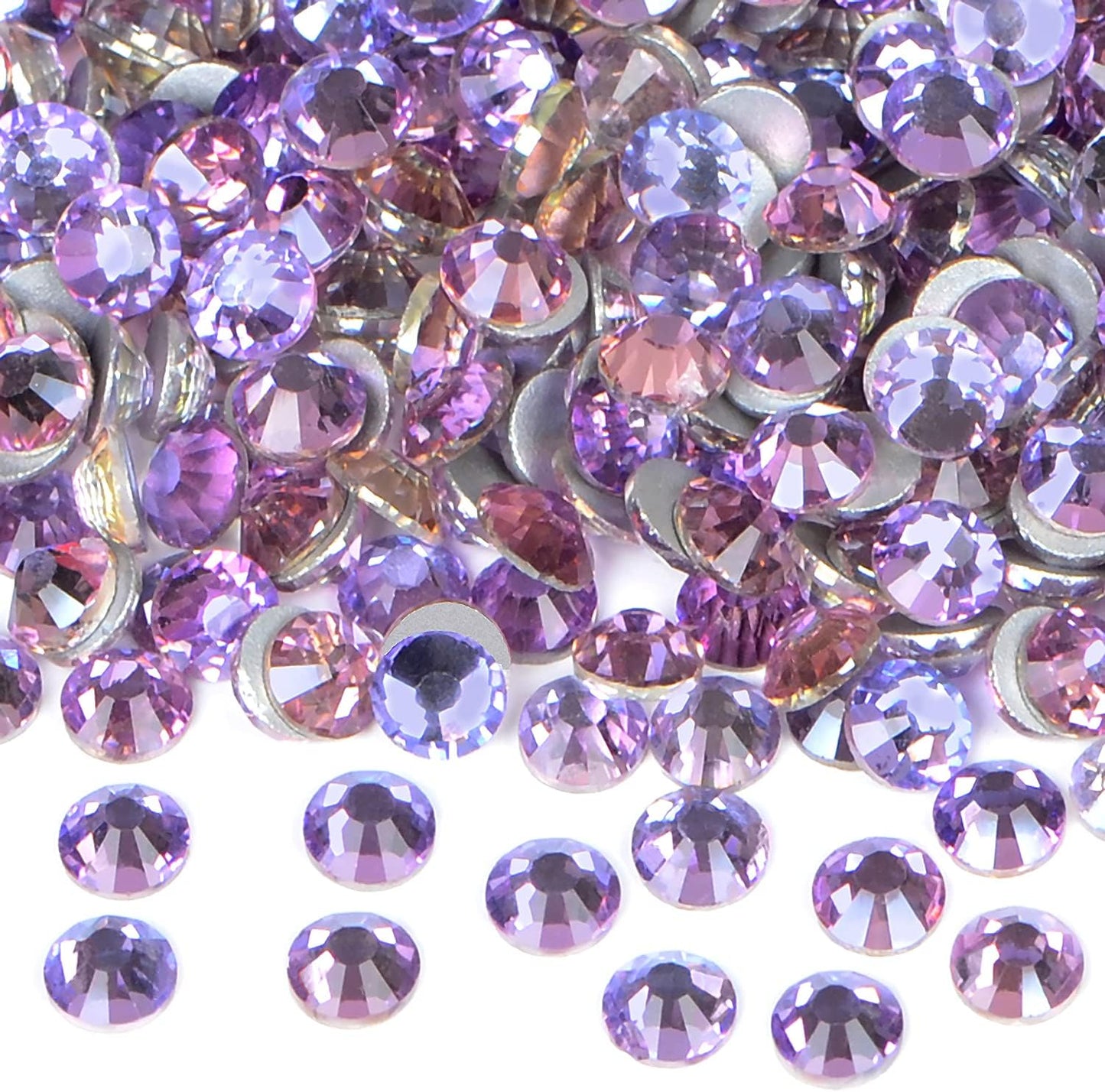 1440PCS Art Nail Rhinestones Non Hotfix Glue Fix Round Crystals Glass Flatback for DIY Jewelry Making with one Picking Pen (ss20 1440pcs, Green Pink)