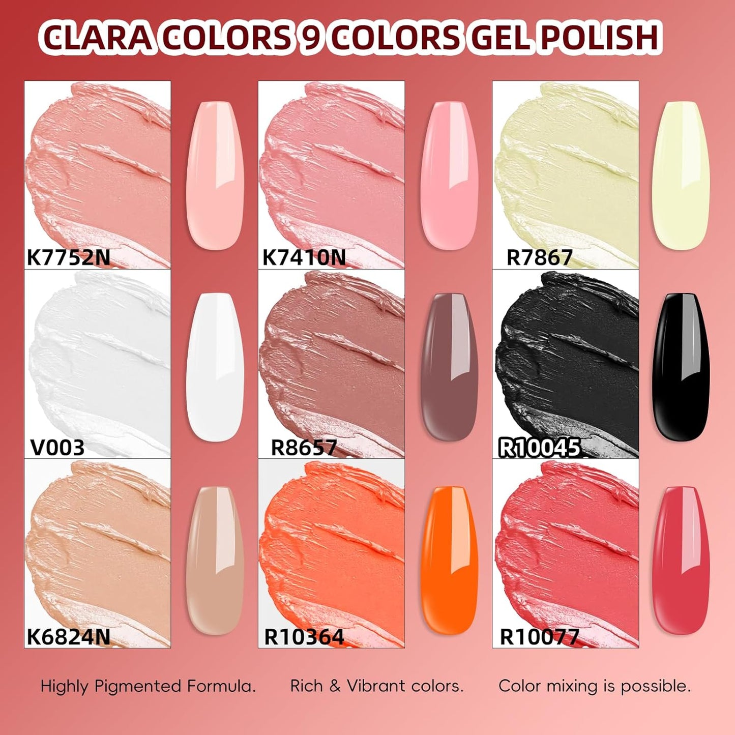 Sponge Pat Paint Nail Gel, 9 Colors Nude Pink White Red Brown Black Ombre Gel Nail Polish Set with 50pcs Nail Sponges 4 Claws Metal Grabber and Brush Painting Solid Nail Polish Kit