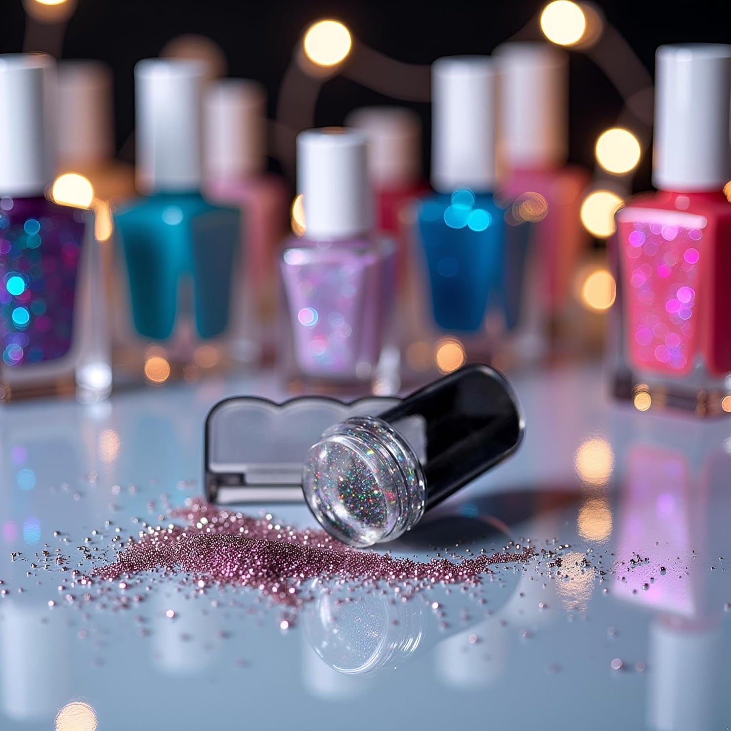 Nail Seal Stamp Silicone Stamper Nail Transfer Print Scraper Plate Transparent Nail Stamper Nail Seal Stamp Manicure Beauty Nail Tool, Nail Art and Polish