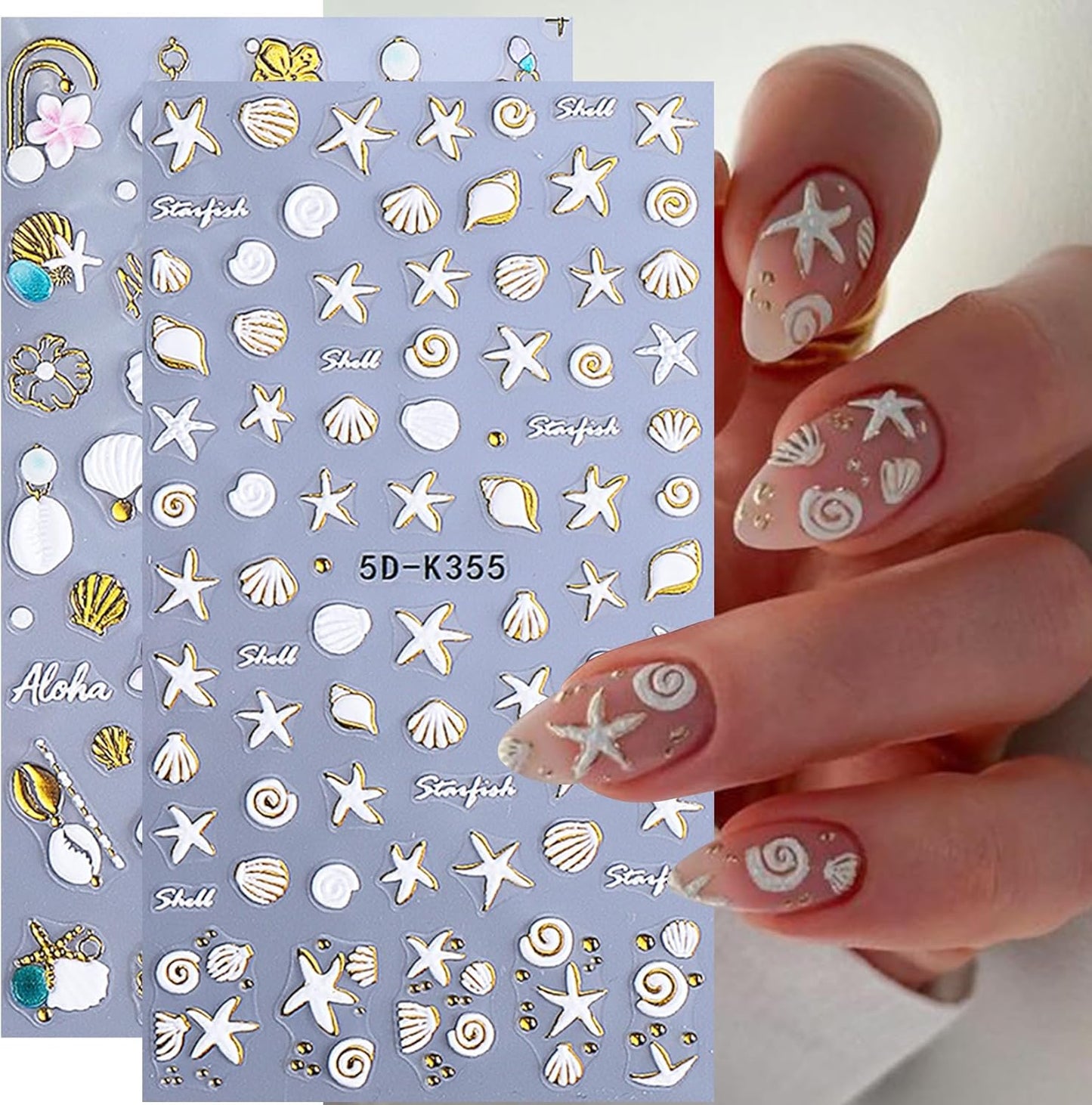 Flower Stickers for Nails Art 6 PCS 5D Hibiscus Nail Decals with 3pcs Tweezers Manicure Tools Colorful Lily Flowers Designs Self-Adhesive Hawaiian Floral Engraved Nail Art Decoration for Women Girls