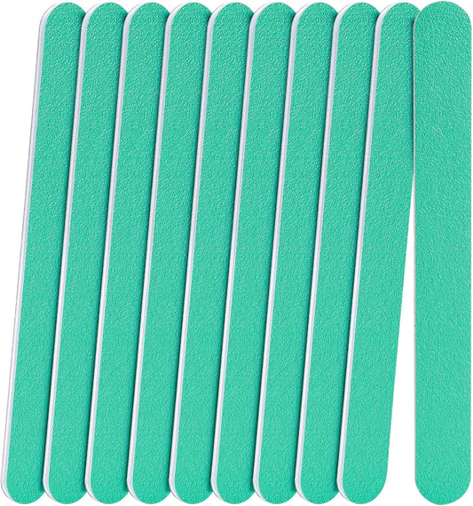 Nail File, 10 PCS Fingernail Files 7" Long 80/80 Grit Emery Boards for Nails - Professional Nail Files Washable for Acrylic, Gel, Dip Powder, and Poly Gel Nail - Coarse Rough Grit