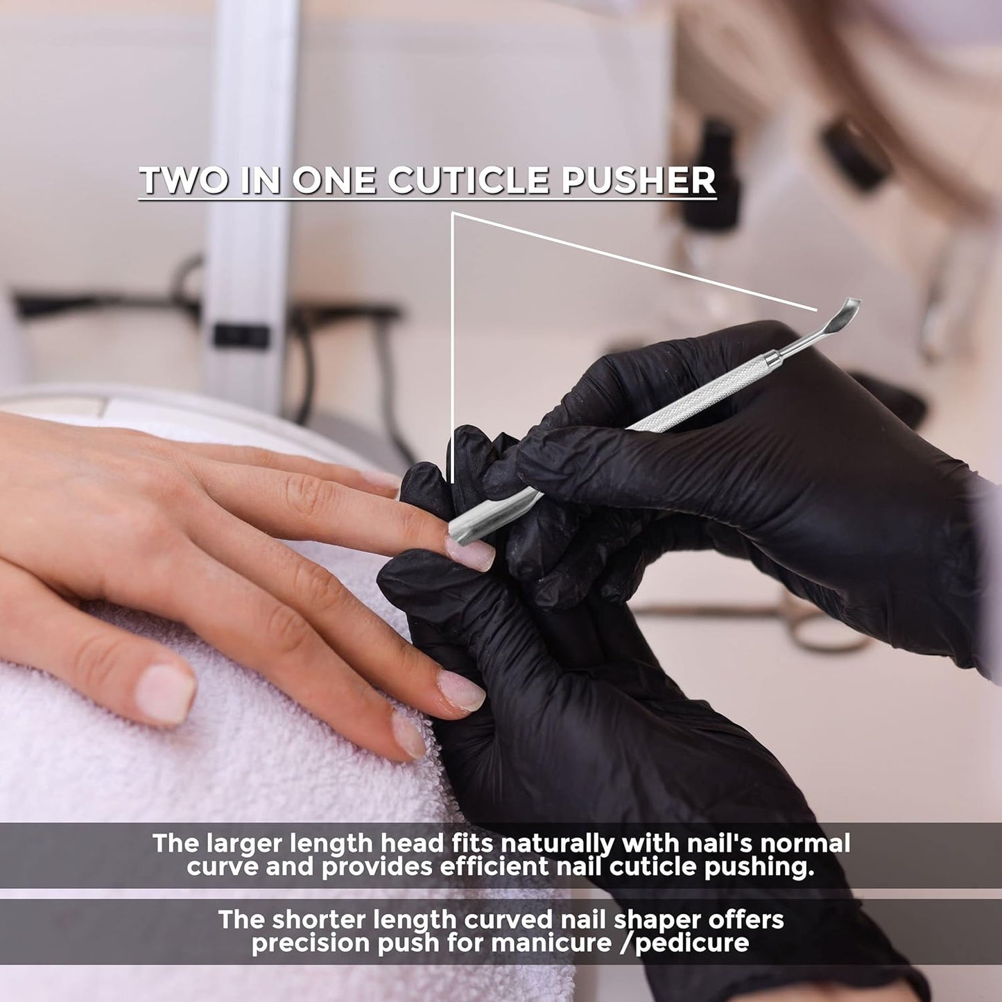Cuticle Nipper Cleaner - Nail Art Cuticle Pusher - UV Gel Nail Polish Remover Tool - Fingernail Polish Gel Remover