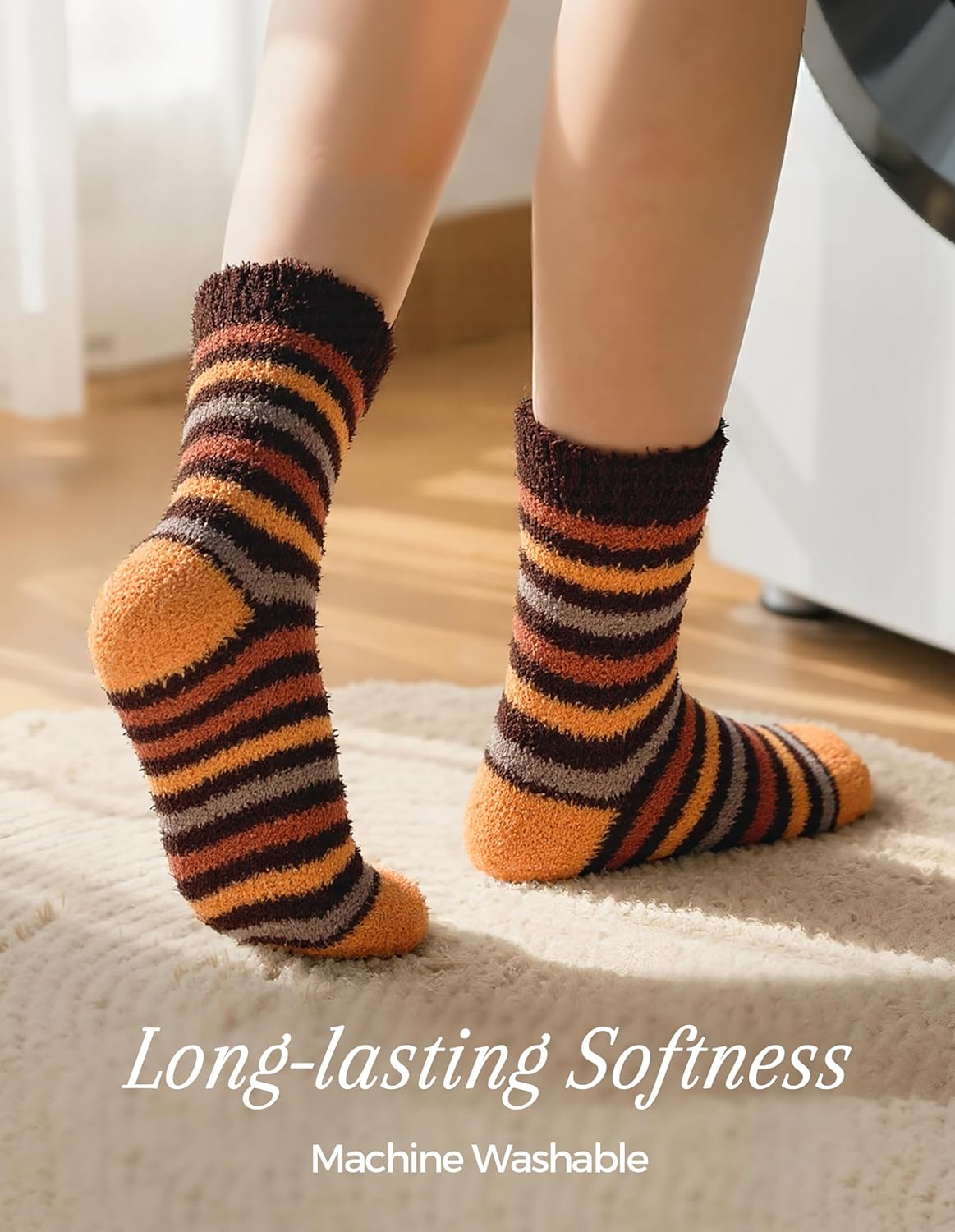 TEHOOK Warm & Cozy Gifts for Women, Stocking Stuufers, Fluffy Fuzzy Plush Sleeping Slipper Socks - Soft Warm Fabric