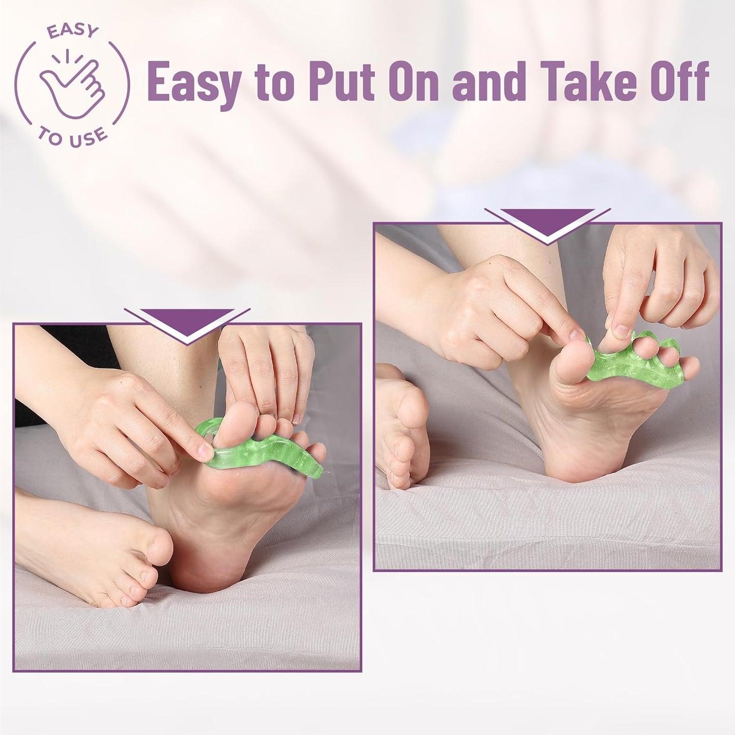 Dr. JK- ToePal Gel Toe Separator, 4 Pairs, Toe Spacers, Bunion Corrector, Christmas Gifts