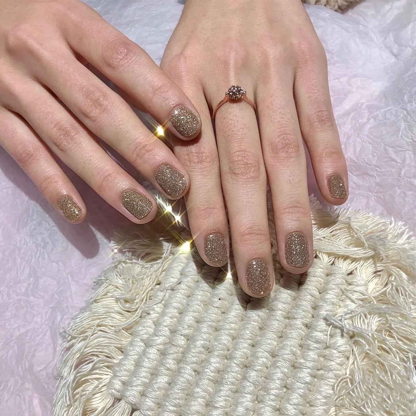 COSMOO Nail Polish Glitter Fingernail: Gold Mermaid 0.27 fl.oz. Nail Polish Fingernail, Fast Drying & Long Lasting, Trendy DIY at Home Nail Gift