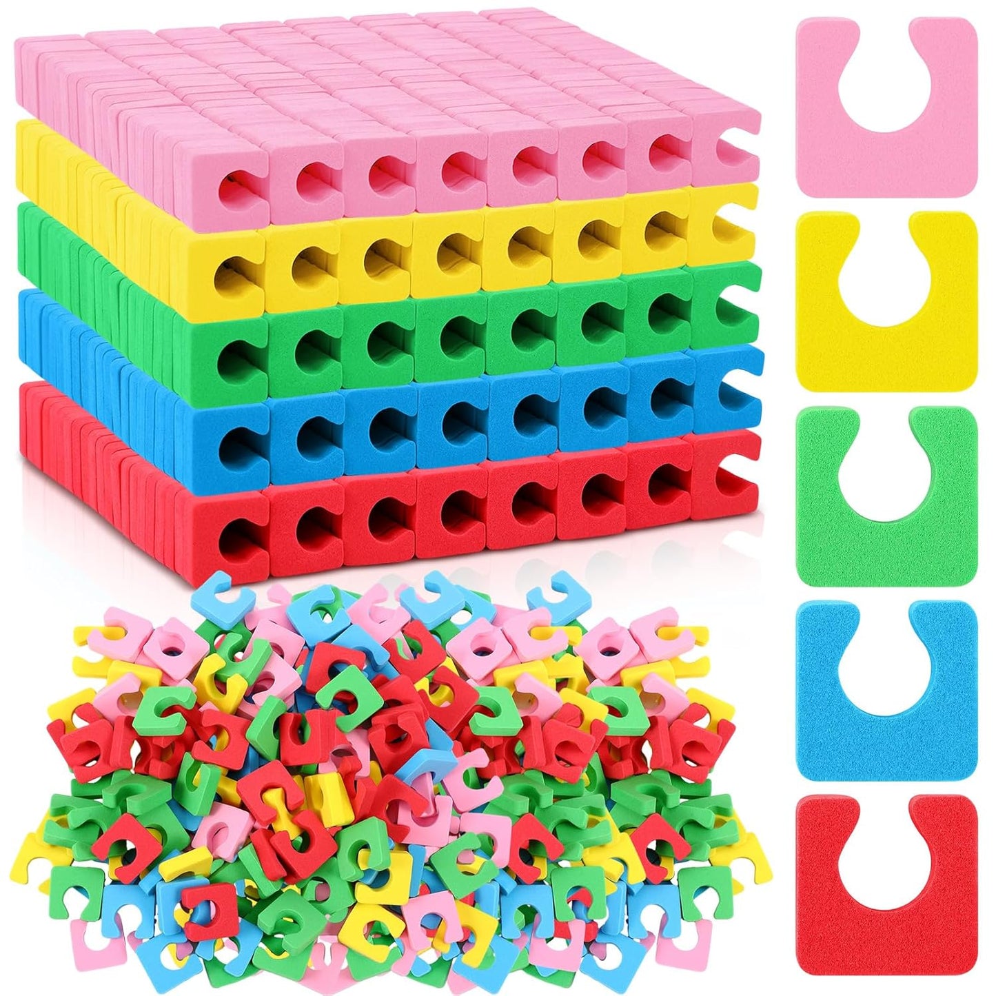 Mumufy 1000 Pcs Individual Toe Separators Bulk Soft Foam Comfortable Pedicure Toe Separators Dividers for Women Men Art Manicure Feet Nail Polish Painting Spa(Multicolor)