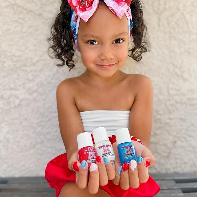 PIGGY PAINT 100% Non-toxic Girls Nail Polish - Safe, Chemical Free Low Odor for Kids, U.S. of YAY!