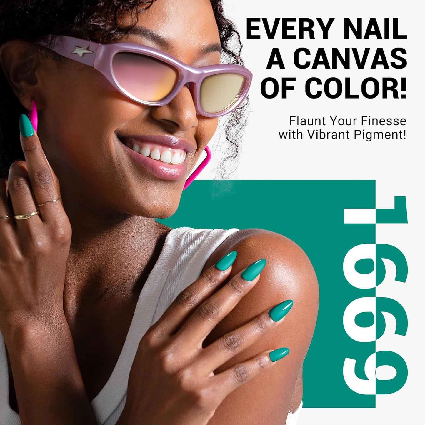 MelodySusie Green Gel Nail Polish,0.5fl oz Soak Off UV LED Turquoise Green Gel Polish Gift for Women Nail Art Manicure Salon DIY Nail Design Decoration at Home-1669