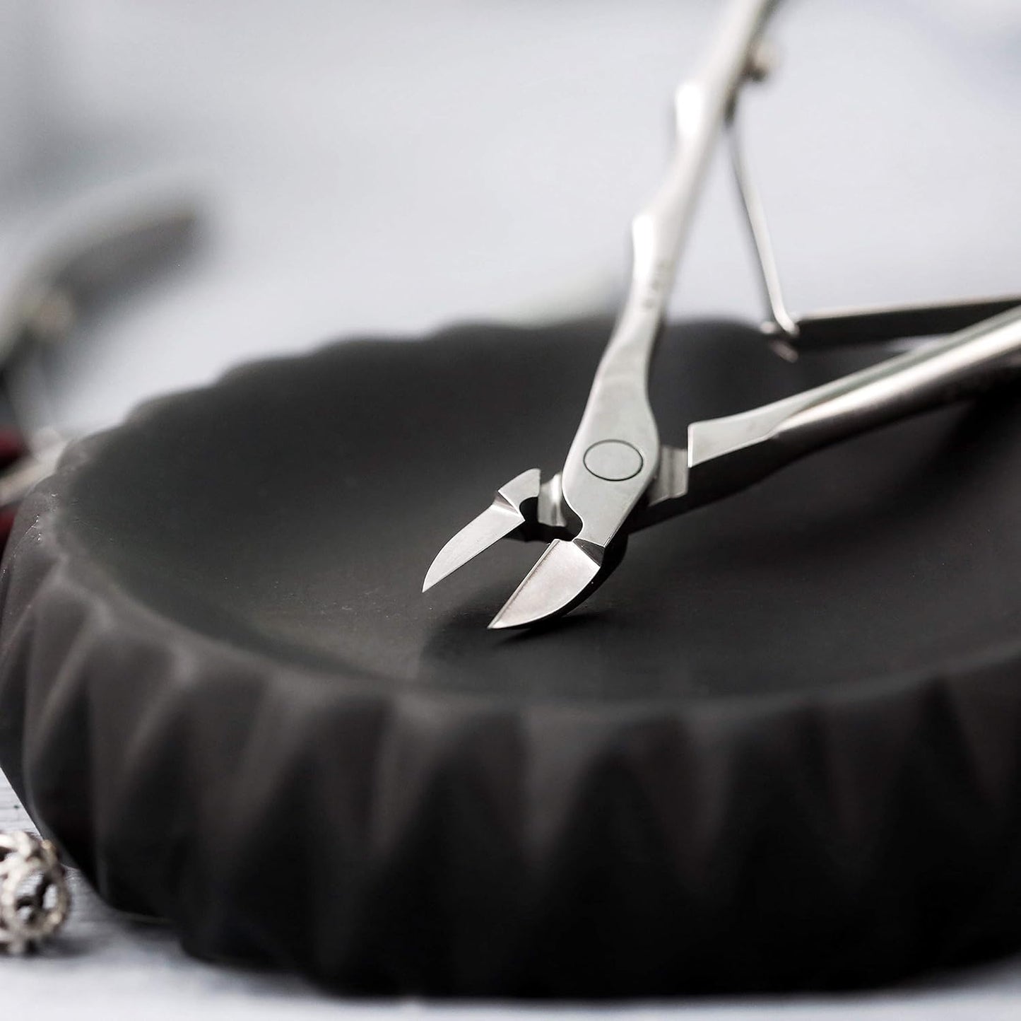 Staleks Expert 60 Nail Nippers 12 mm – Straight Edges Without Heel – Elongated Grooved Handles for Precise Pedicure