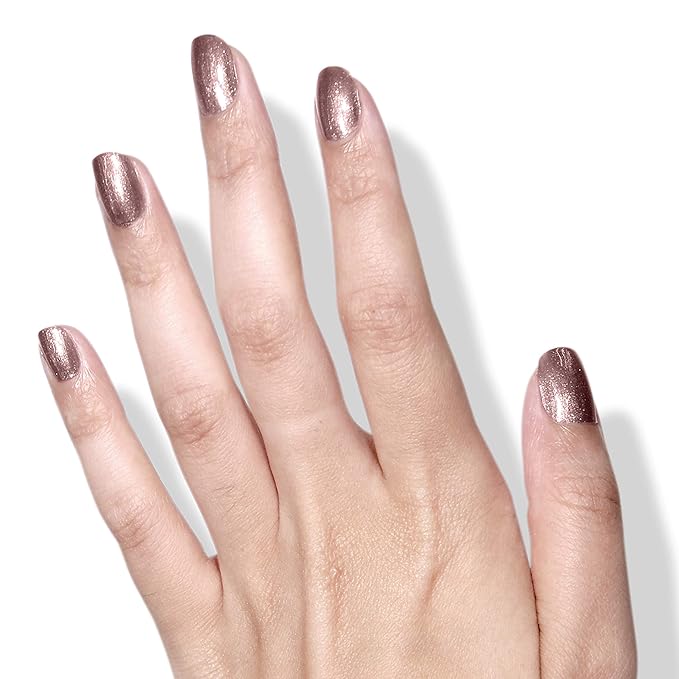 LONDONTOWN lakur Nail Polish - Chip-Resistant, Non-Toxic, Conditions & Hydrates Nails | Shimmery Metallic, Kissed by Rose Gold, .40 fl oz