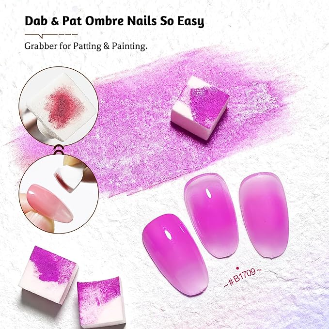 JODSONE 9 Colors Pat Painting Gel Polish Set French Gradient Gel Nail Blush At Home DIY Nail Art Designs