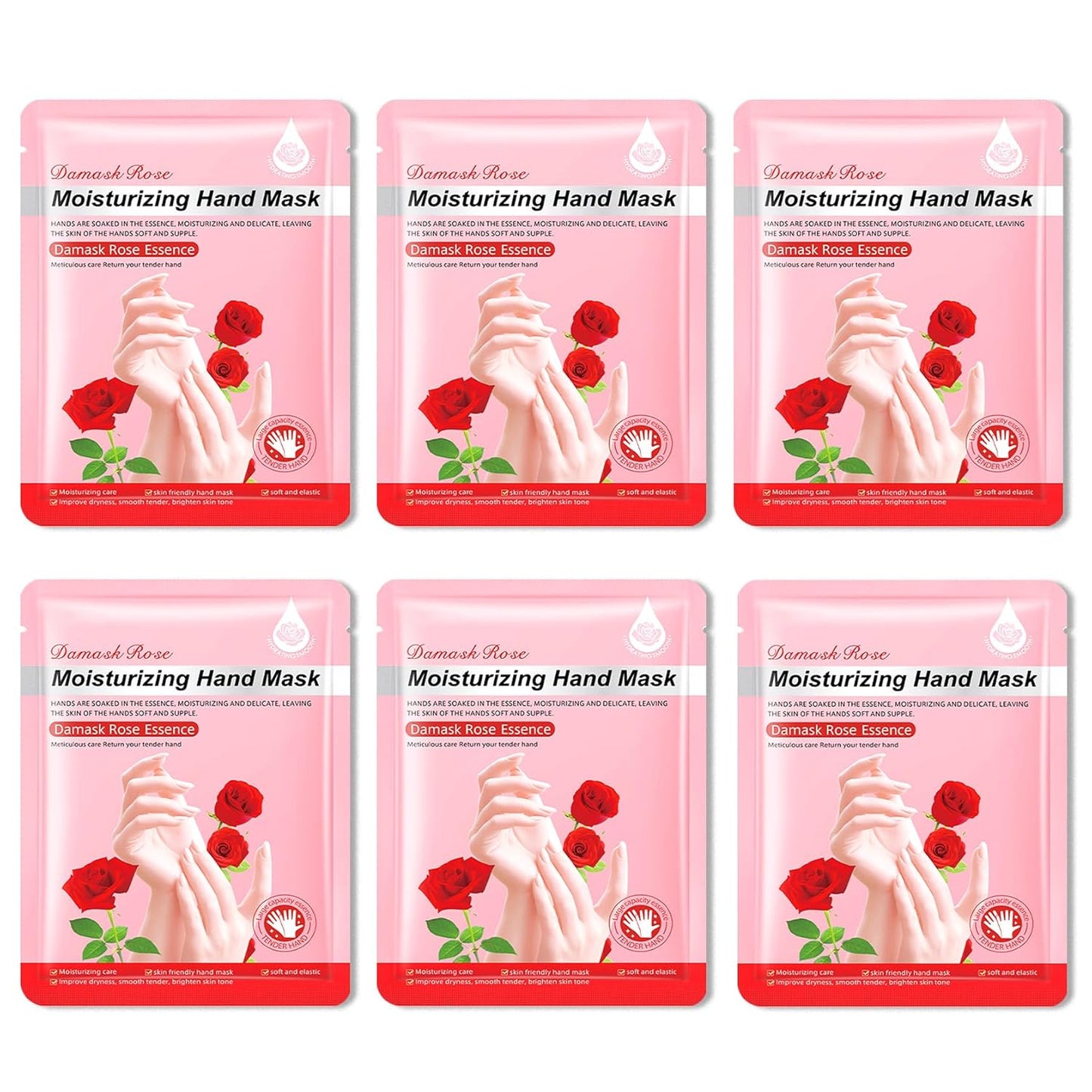 6PCS Hand Masks,Hydrating Hand Masks Moisturizing Gloves Overnight for Dry Cracked Hands,Daily Hand Care Hand Masks Gift Set for Women and Men H
