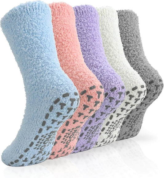 TEHOOK Warm & Cozy Gifts for Women, Stocking Stuufers, Fluffy Fuzzy Plush Sleeping Slipper Socks - Soft Warm Fabric