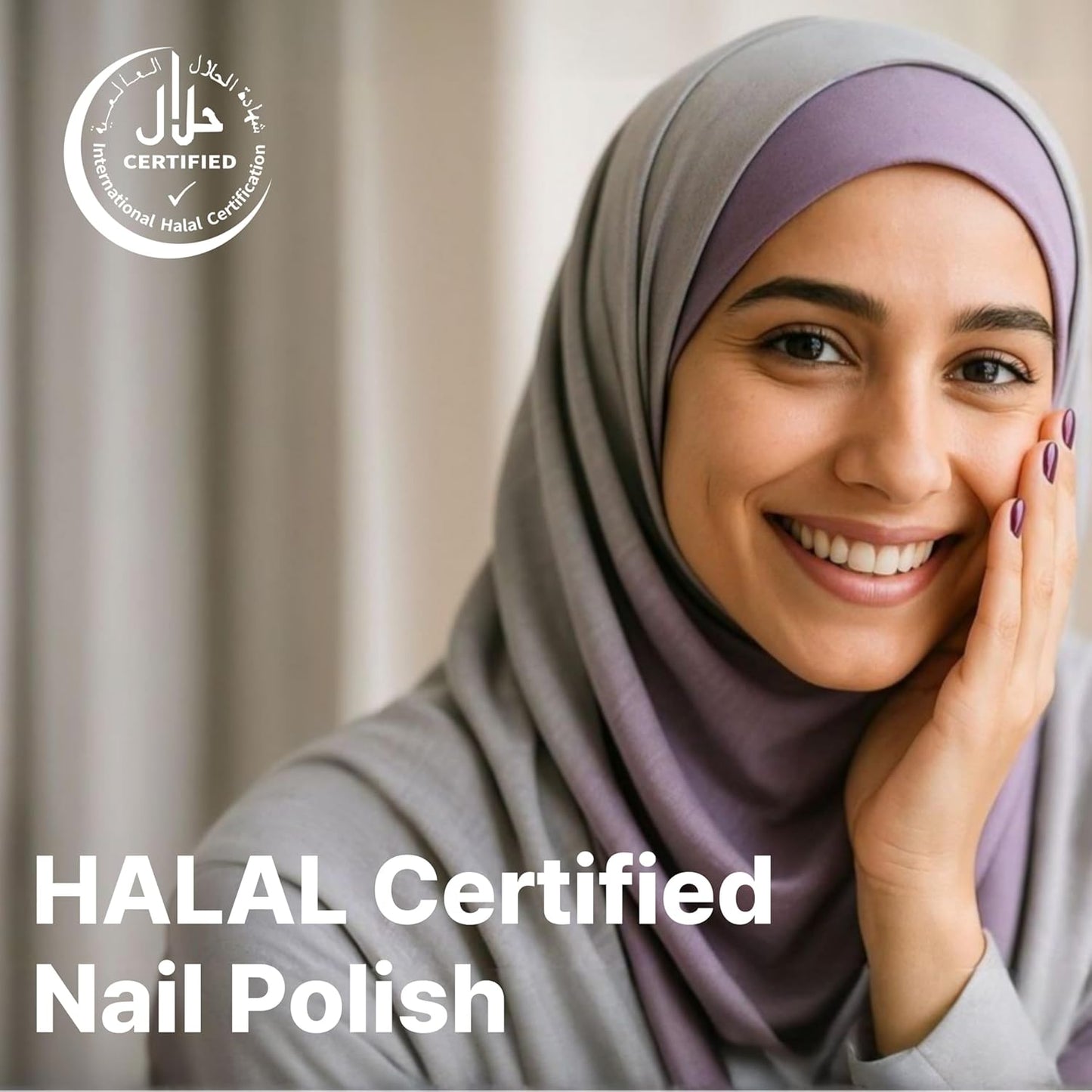 Breathable Halal Vegan Nail Polish – Water-Based 3pc Set (Burgundy + Metallic Rose Gold + Clear Top Coat) | Non-Toxic, Eco-Friendly, 0.51 fl oz