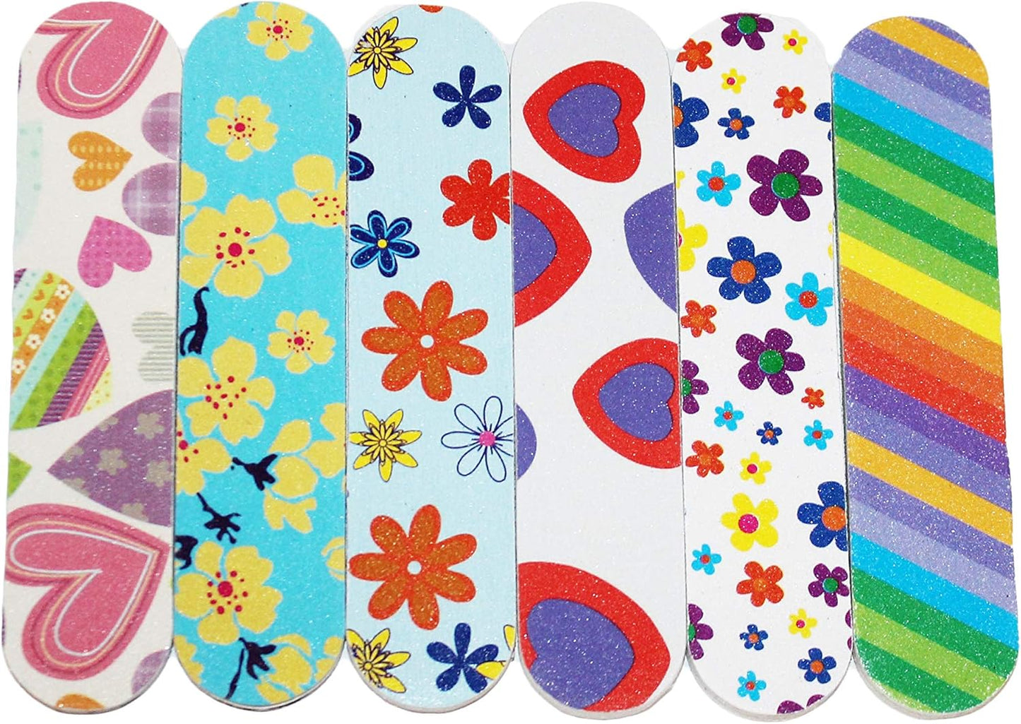 (1 Dozen) Colorful Girly Mini Emery Board Nail Files