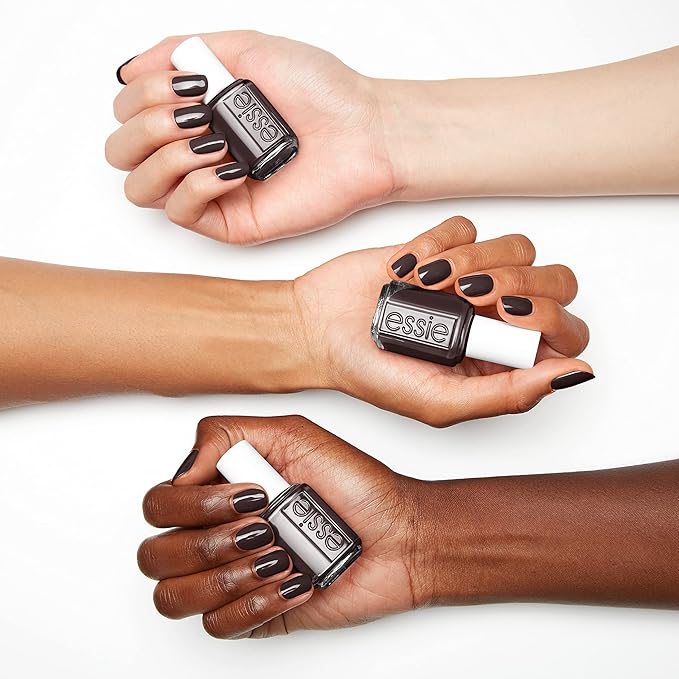 essie Nail Polish, Salon-Quality Black Nail Polish, UnGuilty Pleasures, Vegan, Home By 8, 0.46 fl oz