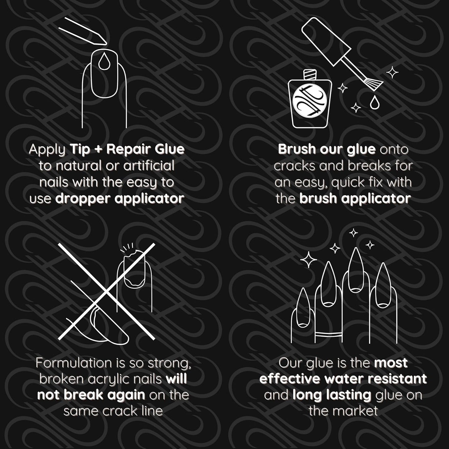 Tammy Taylor Tip and Nail Repair Dry Clear Gel Nail Glue for Press on Nails, Acrylic Nail Tips & Natural Breaks, Cure Under UV/LED, Solid Nail Adhesive Gel Glue for Nails and Extensions