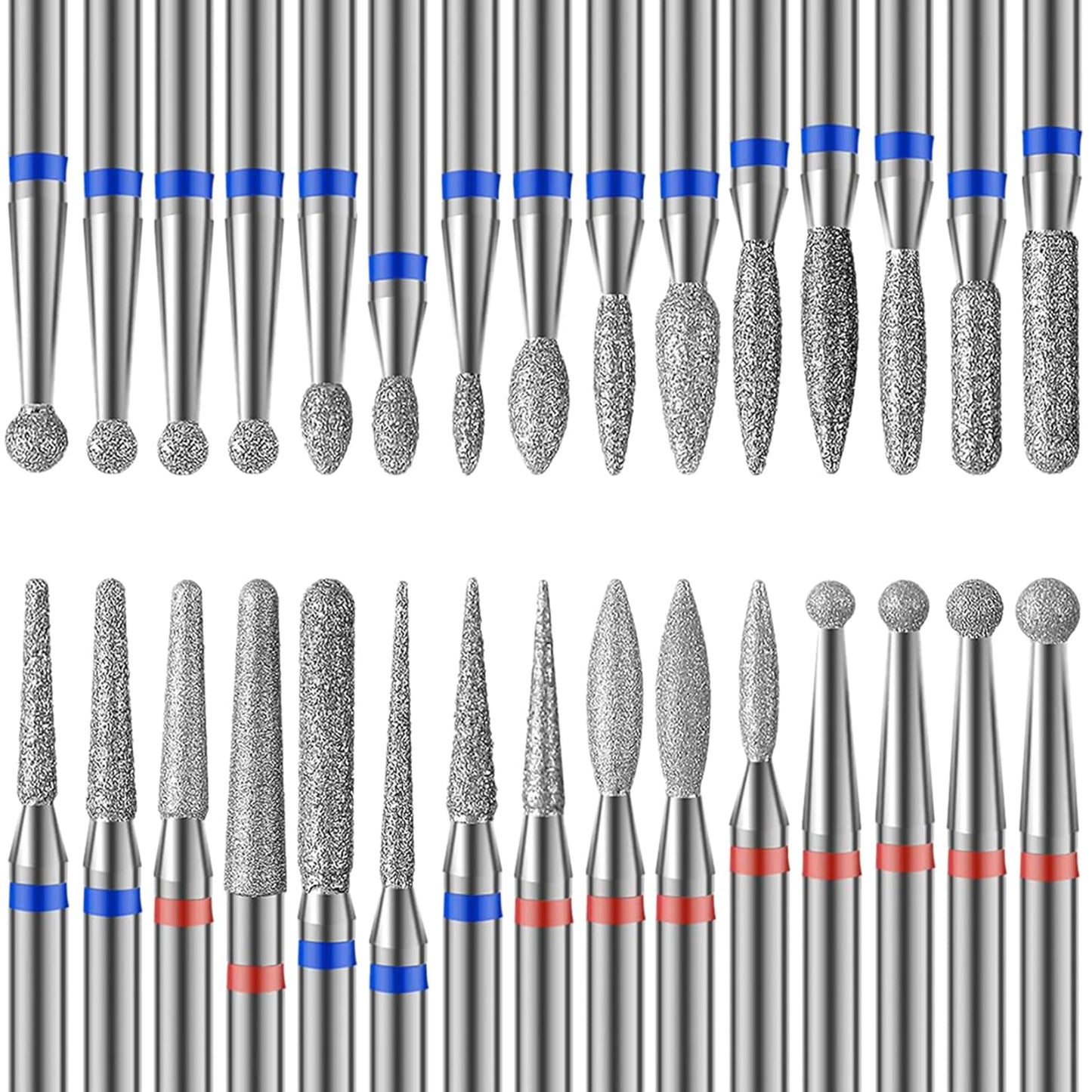 30-Piece Nail Cutter Drill Bit for Manicure Tungsten Steel Professional Manicure Drill Set Universal Diamond Drill Bits for Nails Electric Drill