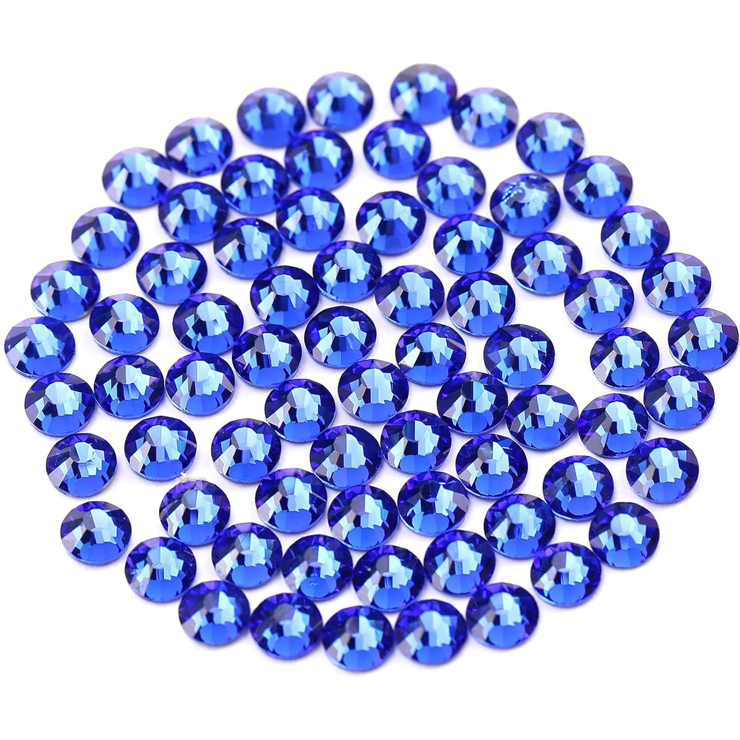 Novani Royal Blue Rhinestones 1440pcs SS20 Glass Rhinestones Crystal Flatback Gemstones for Crafts Nails Makeup Bags and Shoes Decoration（SS20, Sapphire）