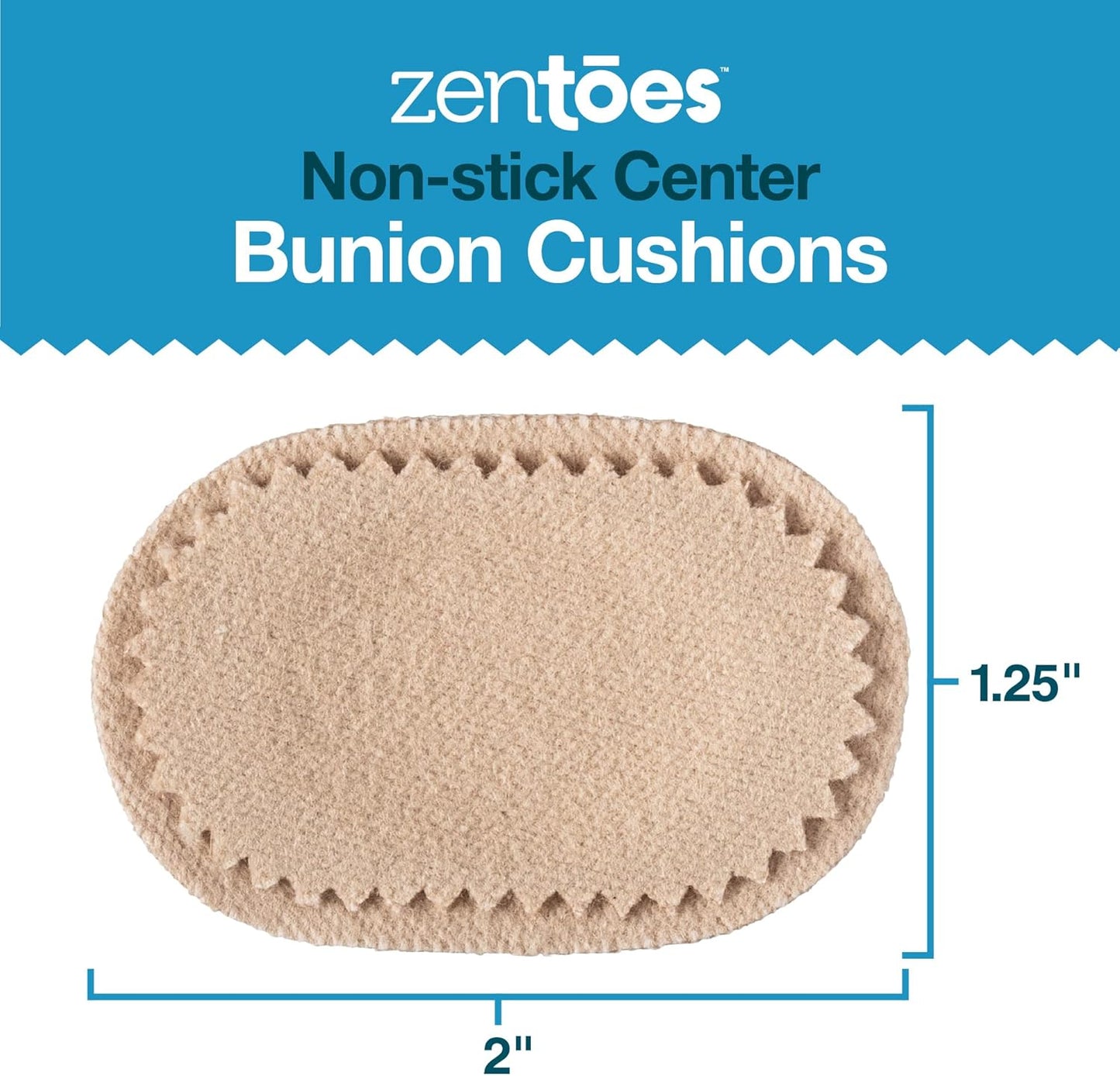 ZenToes Bunion Pads, Adhesive Bunion Cushions for Waterproof Protection, 48 Count