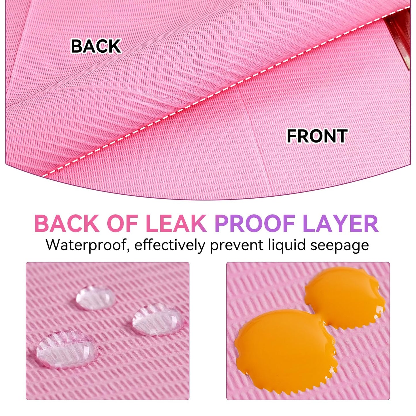 Makartt Disposable Nail Mats: 50Pcs Pink Fordable Nail Paper Towels for Table Acrylic Nail Practice Sheet 3 Ply Waterproof Nail Art Table Mats Clean Pads for Salon Manicure Tattoo