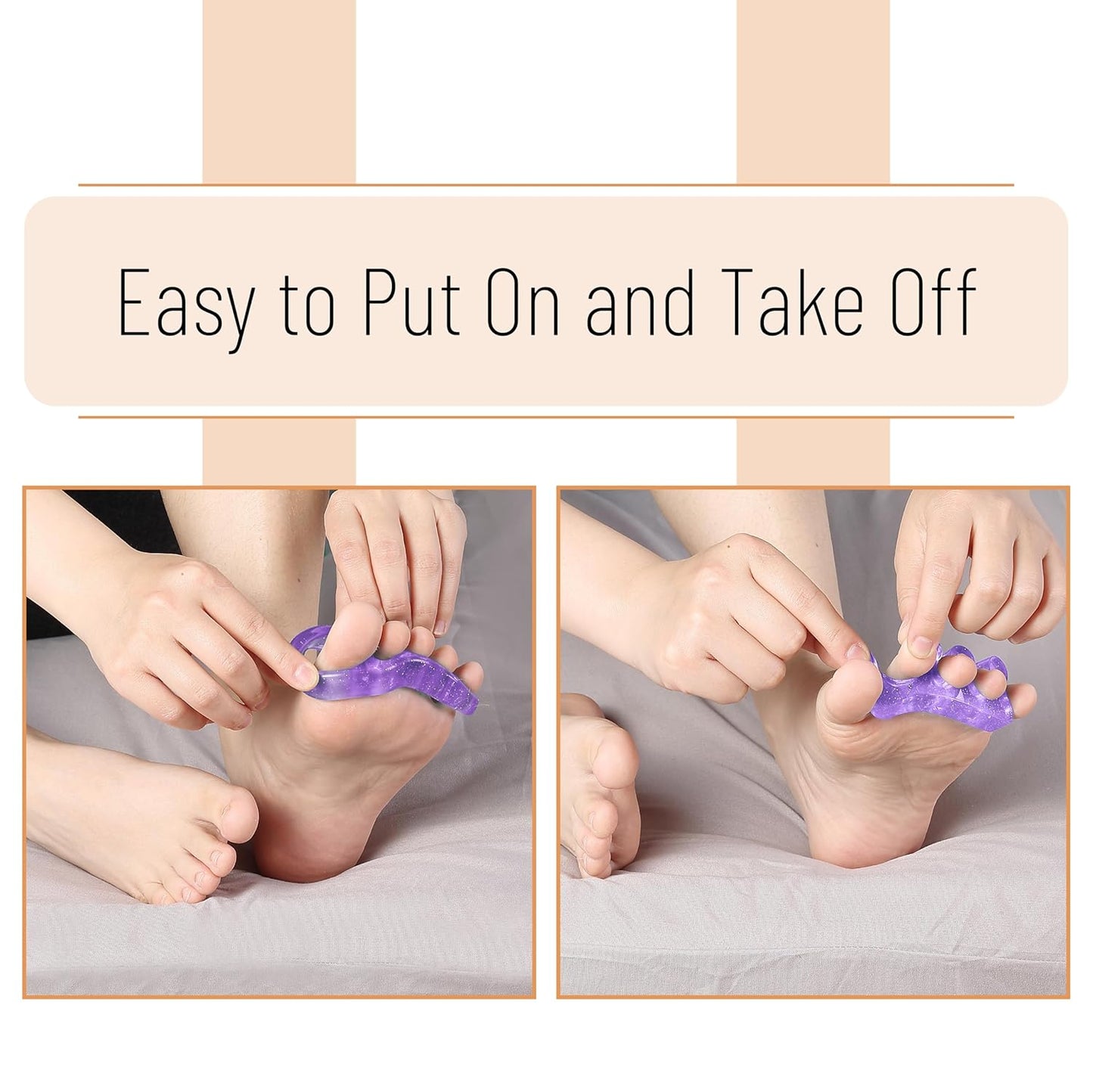 Dr. JK- ToePal Gel Toe Separator, 2 Pairs, Toe Spacers, Bunion Corrector, Christmas Gifts