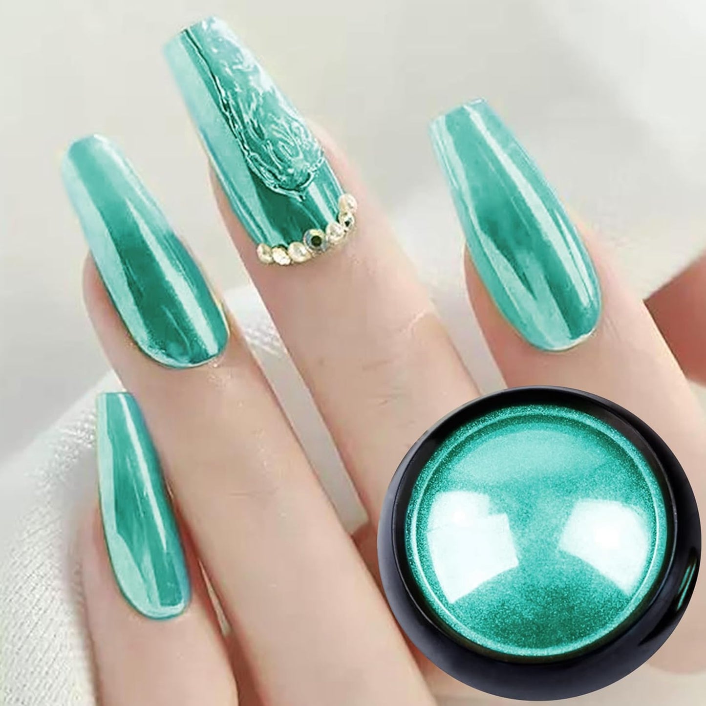 Chrome Nails Powder,6Colors Aurora Nail Powder Mirror Luster Charm Effect Chrome Nail Powder Kit,fairy chrome powder nails,chrome powder for gel nails,Chrome Powder for Acrylic Nails
