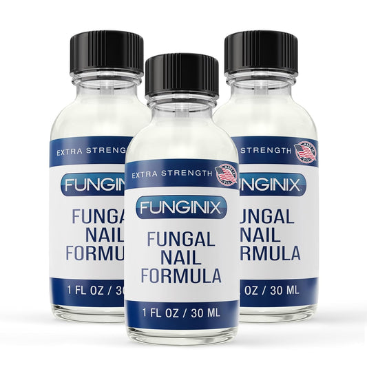 FUNGINIX Toenail Fungus Treatment Extra Strength - Antifungal Nail Treatment With 10% Undecylenic Acid & Tea Tree Oil - Nourished by 15+ Natural Oils & Botanicals- Made in USA(3 Pc,Packaging May Vary)