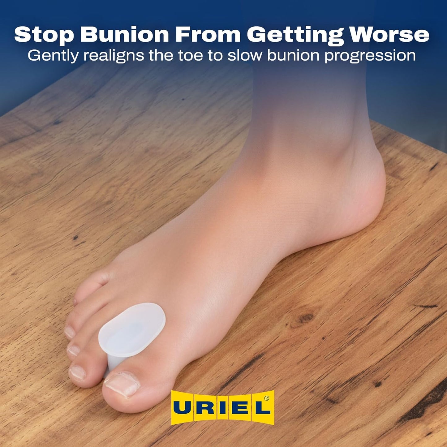 Uriel Silicone Toe Separators for Women & Men – Soft Gel Toe Spacers with Mineral Oil for Overlapping Toes, Hammer Toe, Friction & Blister Relief – Comfortable & Reusable Design
