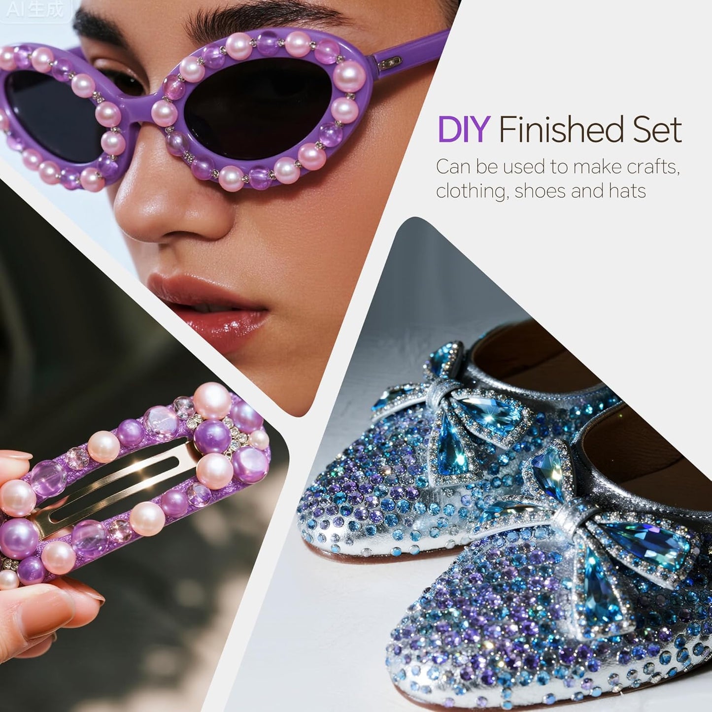 60g Mix Purple Flatback Rhinestones Half Pearls for Crafting, Mixed Size 3mm-10mm Resin Rhinestones for Bedazzling, Small Pearls for DIY Tumblers Mugs Nail Art Shoes Clothes with Glue