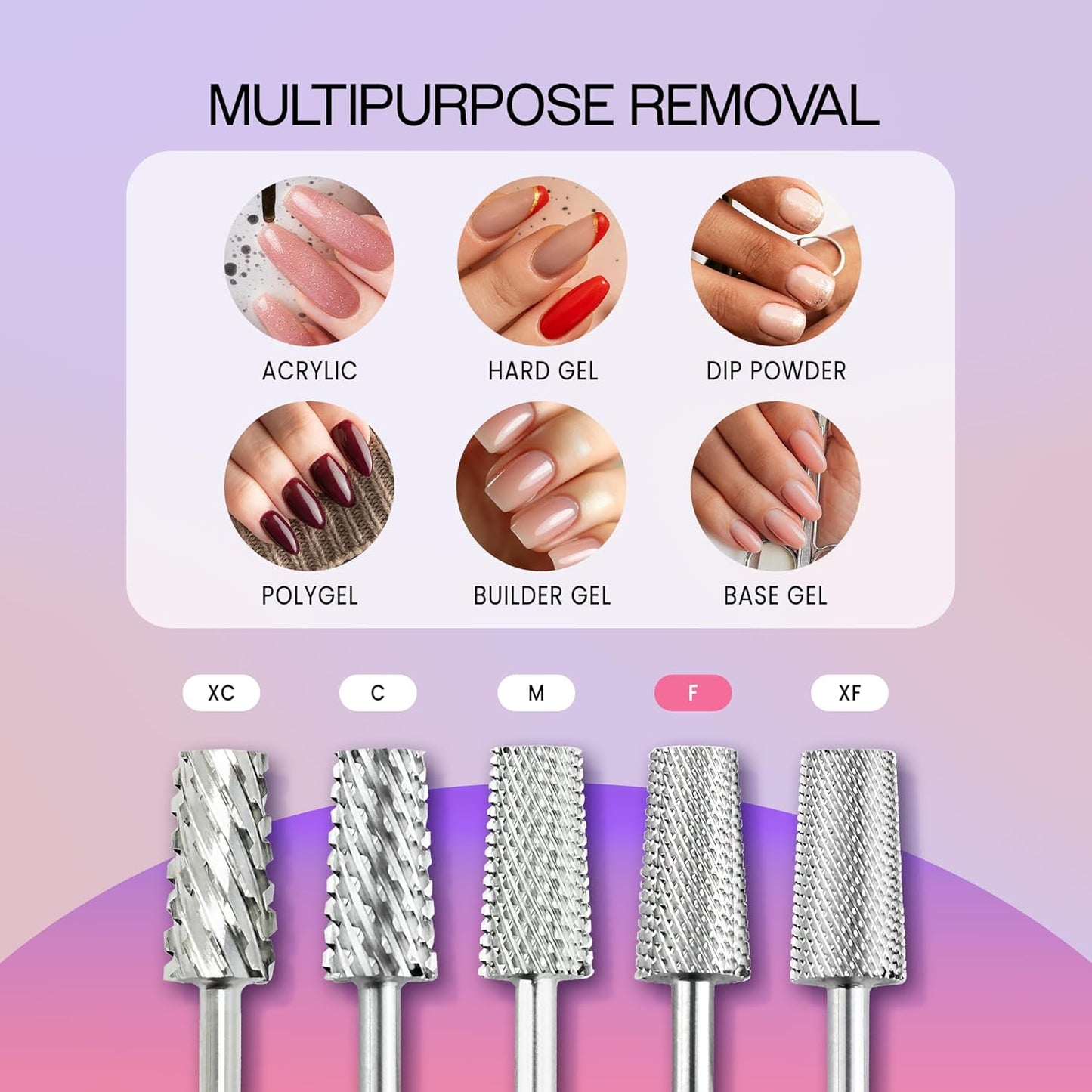 Premium Pana 3/32" Tapered Barrel Carbide Nail Bit -For Electric Dremel Drill Machine, Nail Art Design, Manicure, Pedicure, Nail File, Cuticle Clean etc. (Fine Grit- Silver)