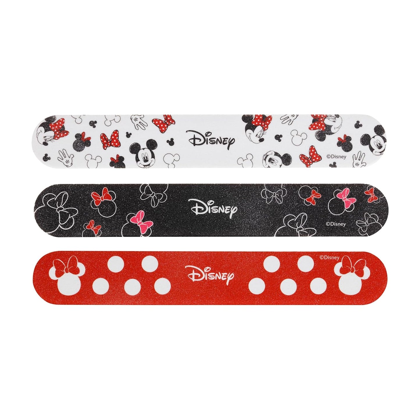 Tweezerman Disney's Mickey Mouse & Minnie Mouse Ear-esistible Nail Files (Pack of 3)
