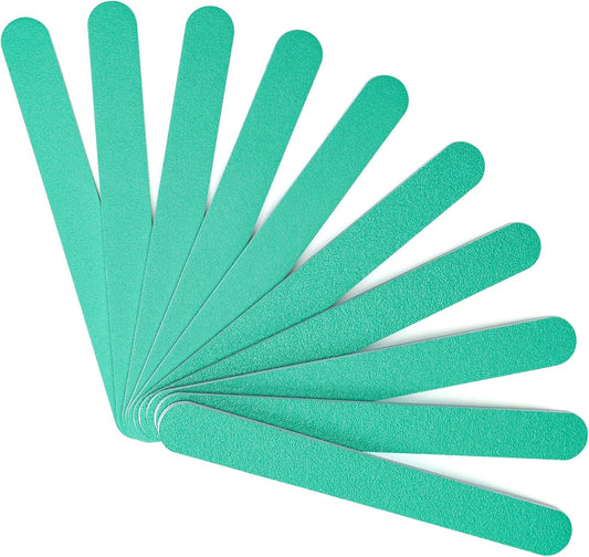 Nail File, 10 PCS Fingernail Files 7" Long 100/180 Grit Emery Boards for Nails - Professional Nail Files Washable for Acrylic, Gel, Dip Powder, and Poly Gel Nail - Medium Fine Grit