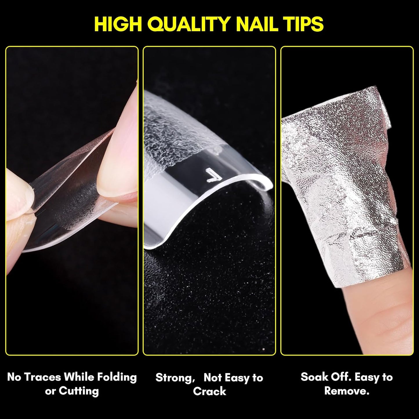 Makartt Nail Tips Extra Short Square: 120pcs Full Cover Pre-shape Half Matte Soft Clear Fake Gel Nail Tips Acrylic, 12 Sizes French Press on Extension Salon Home DIY