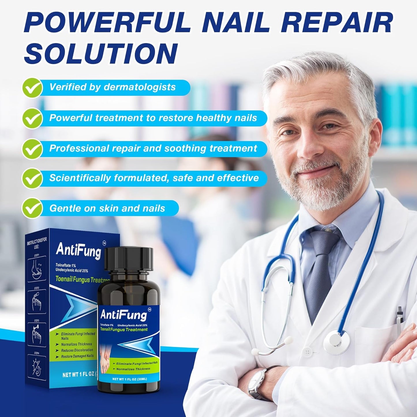 Toenail Fungus Treatment Extra Strength – Nail Repair for Damaged Nails, Thick, Yellow, and Discolored Toenails – Fast Acting Formula for Fungus Relief with Tea Tree Oil, 30ml / 1oz