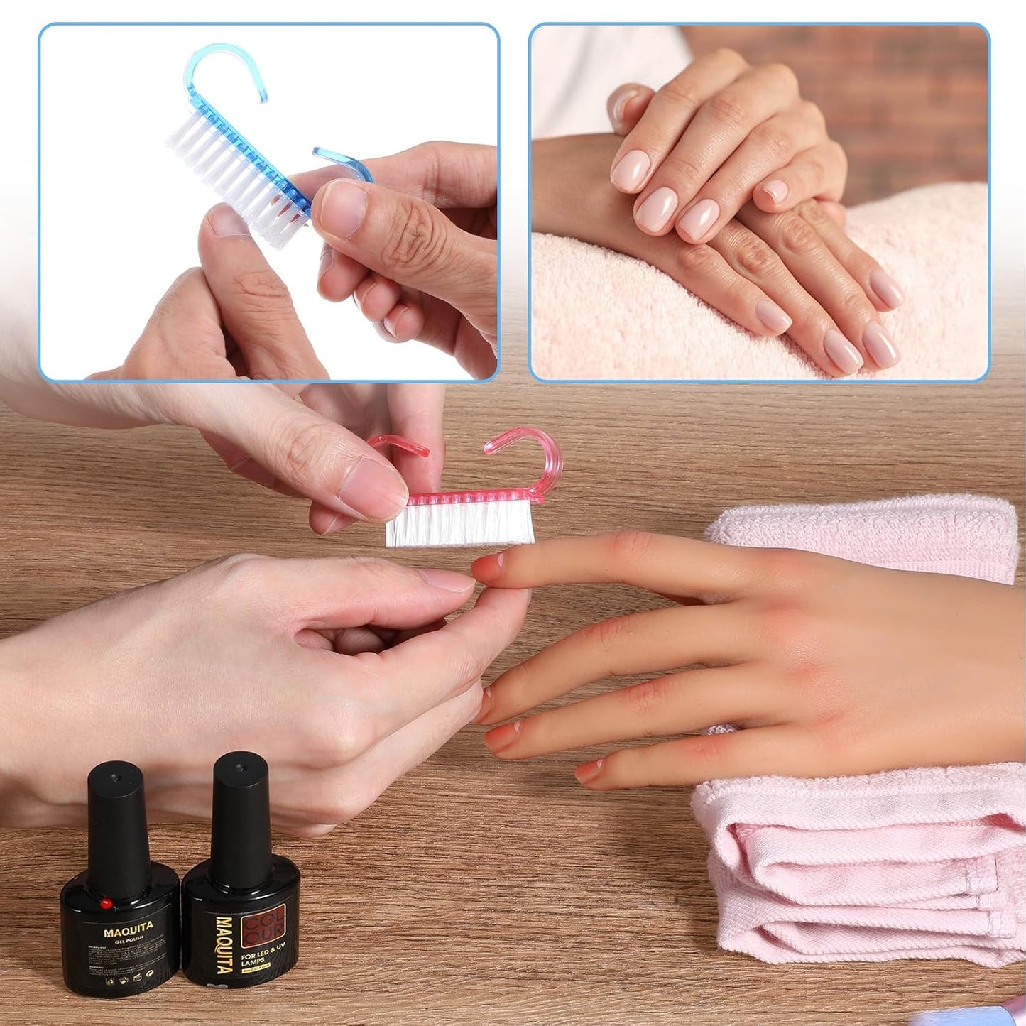 20 PCS Nail Brush for Cleaning Fingernails, Nylon Nail Cleaning Brush, Small Nail Scrubber Brush, Handle Grip Nail Brush Fingernail Brush Cleaner Tools for Toes and Nails