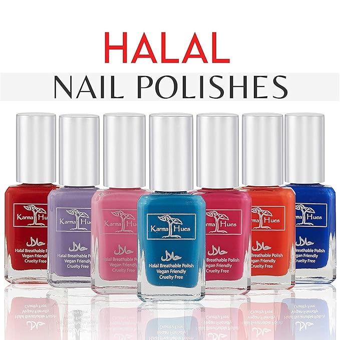 Karma Naturals Certified Halal Nail Polish - Breathable & Water Permeable, Wudu Friendly (Aabidah)