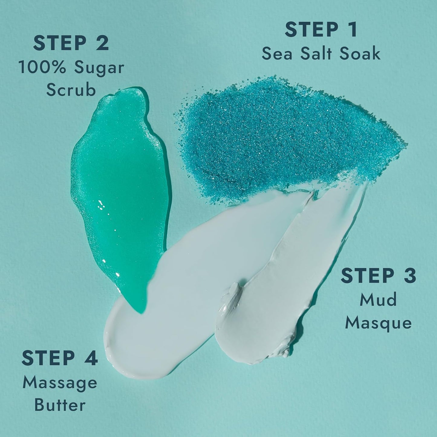 VOESH Pedi in a Box 4 Step Fresh Trio - 3 Pack of Ocean Refresh, Eucalyptus Energy Boost, & Cucumber Fresh Pedicure Set, DIY Pedi, Foot Spa