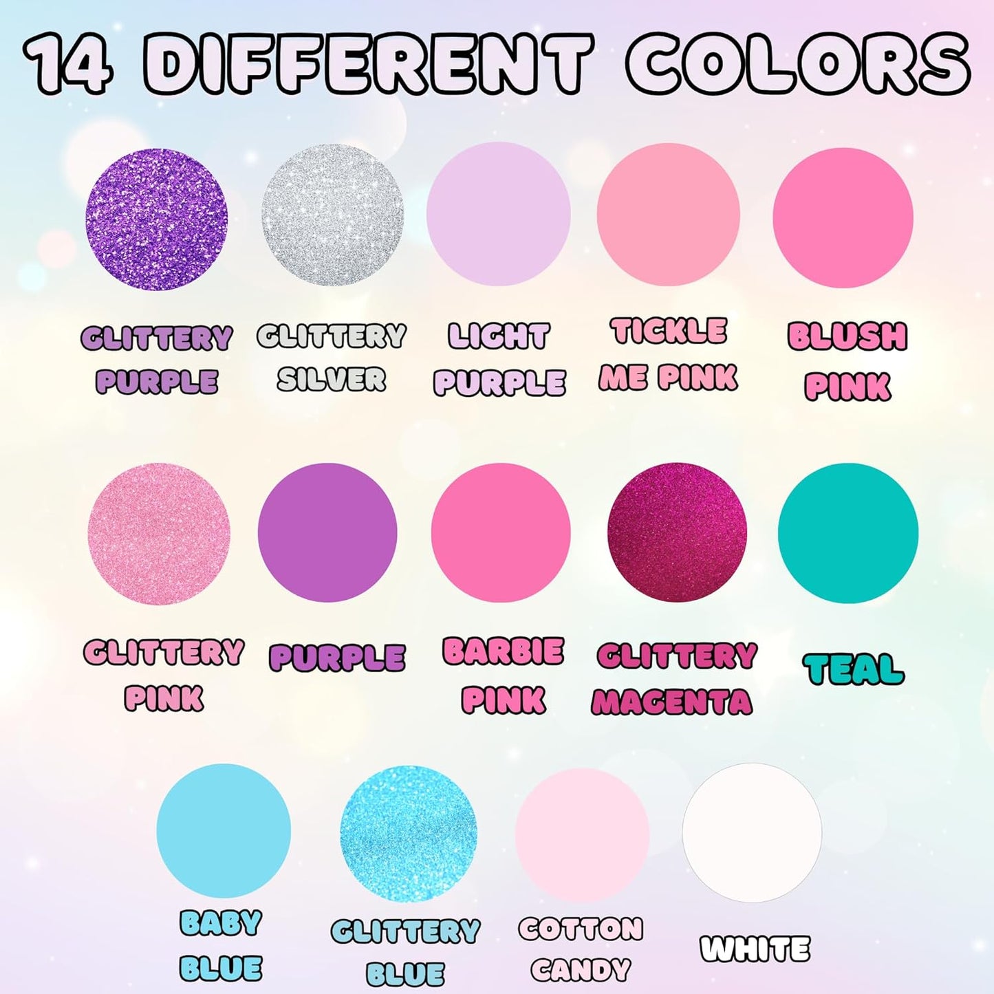 SIMPLE PLEASURES Unicorn Glitter Kids Nail Polish Set for Girls – 14 Water-Based Non -Toxic Nail Art Kit - Gift Set for Girls Ages 7-12