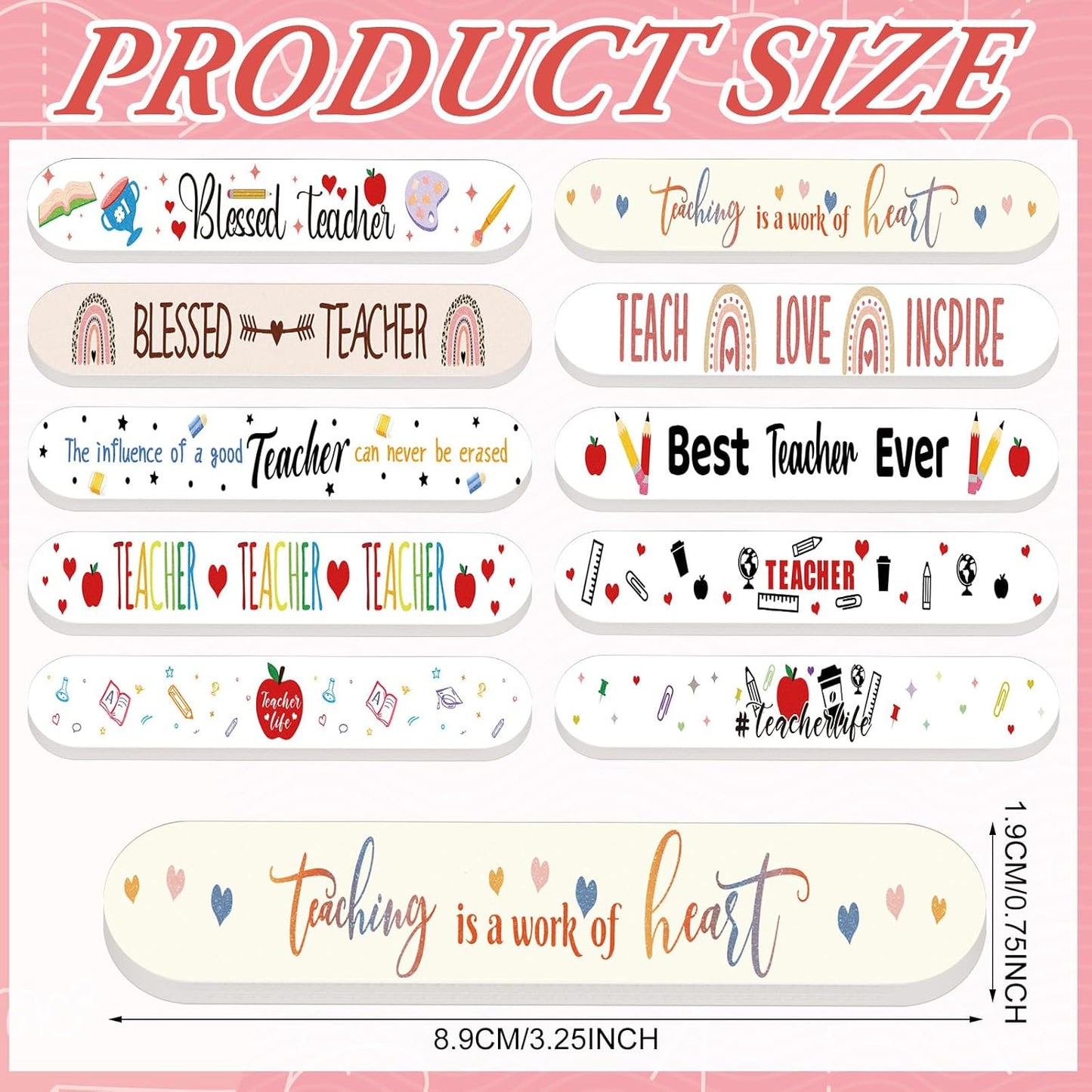 50 Pack Christmas Teacher Appreciation Gifts Bulk Teacher Thank You Nail Files Emery Boards Small Spa Party Favors Employee Appreciation Gifts for Staff Team Coworkers