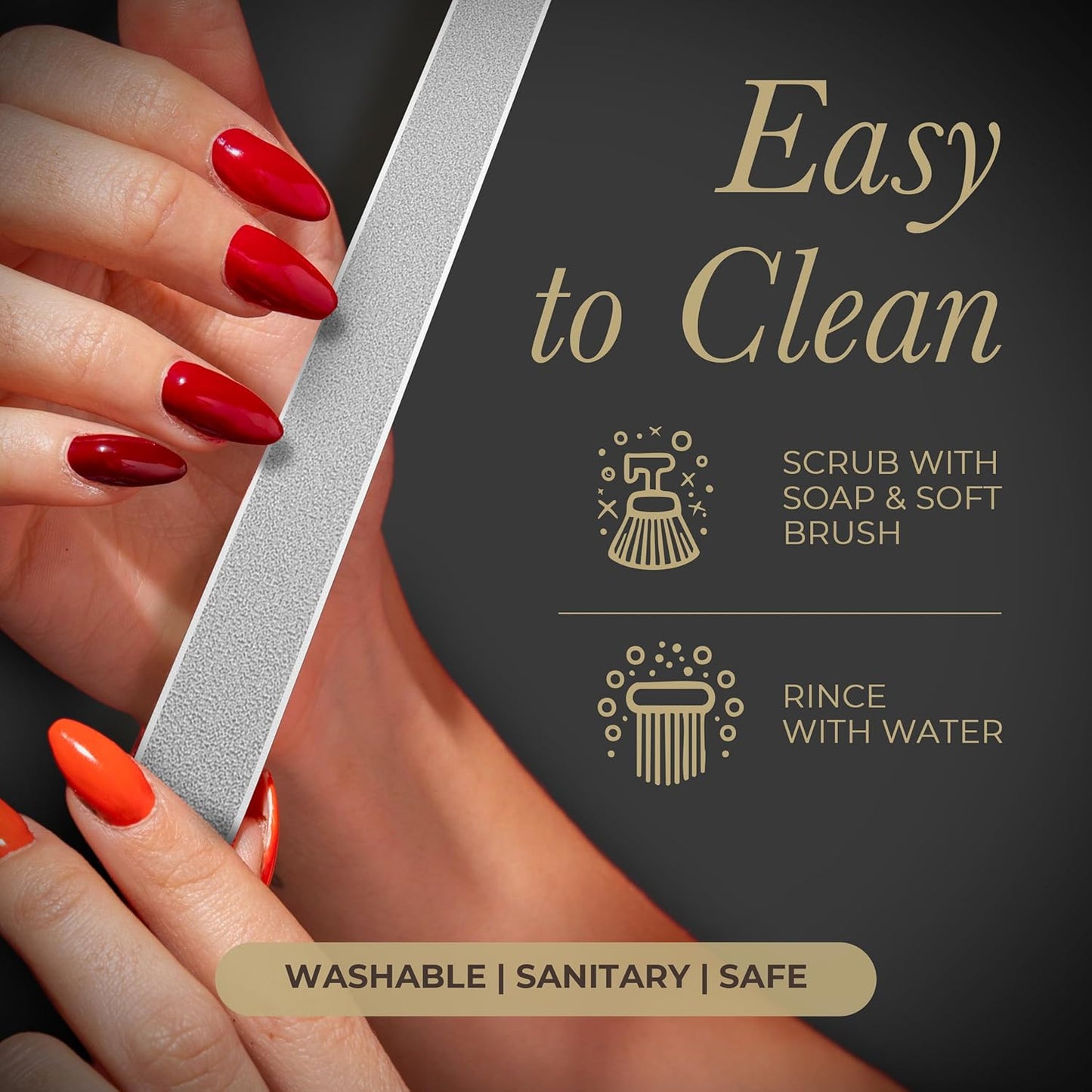 Diamancel Luxury Diamond Toenail File – #3 Coarse Grit – For Toe Nails or Thick Fingernails