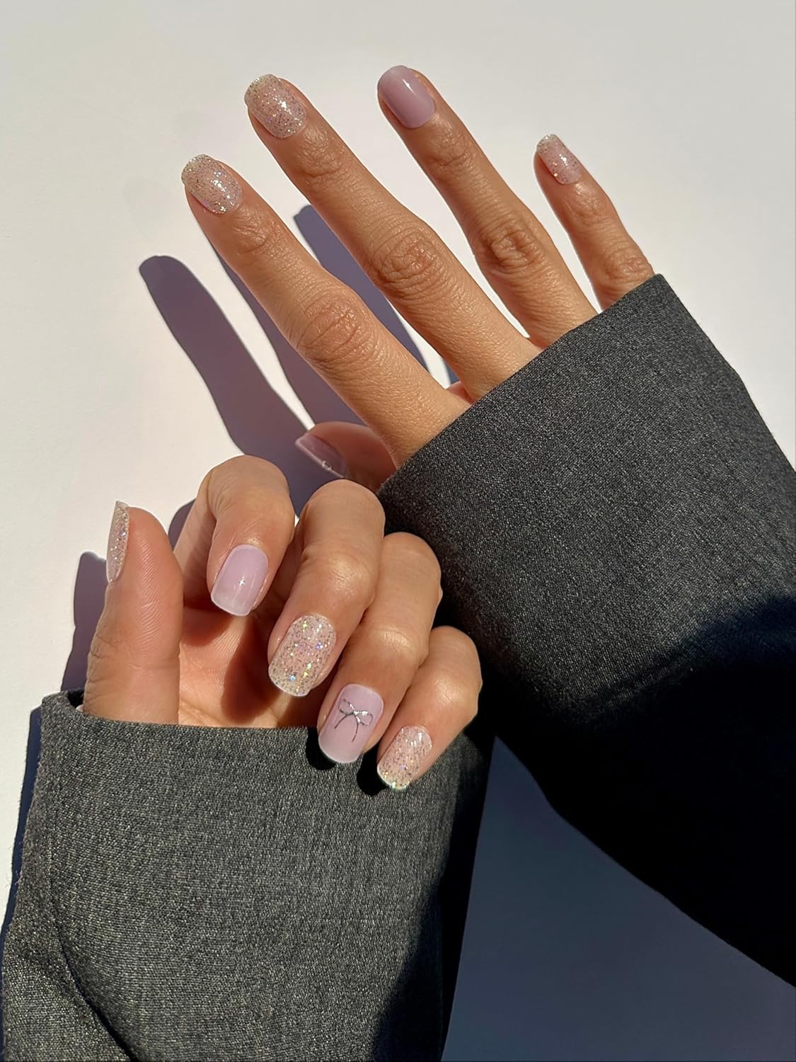 NOVA, Female Founded, Semi Cured Gel Nail Strips (Lady Lilac) - The 10 Minute Manicure. Salon-Quality, Works w/Any Lamp, Easy to Apply - Incl. Nail File & Stick (Lady Lilac)