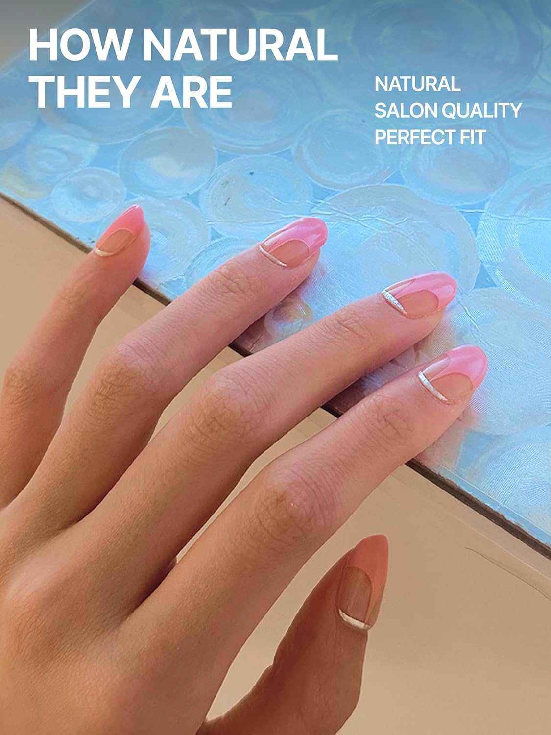 UUUUUU Semi Cured Gel Nail Strips | Salon-Quality | UV Free Gel Nail Wraps for Women | Easy Peel&Stick | Long-Lasting up to 14 Days | 28 Strips Set+File & Wipes | Gift-Ready(UGN118 Space Pink)