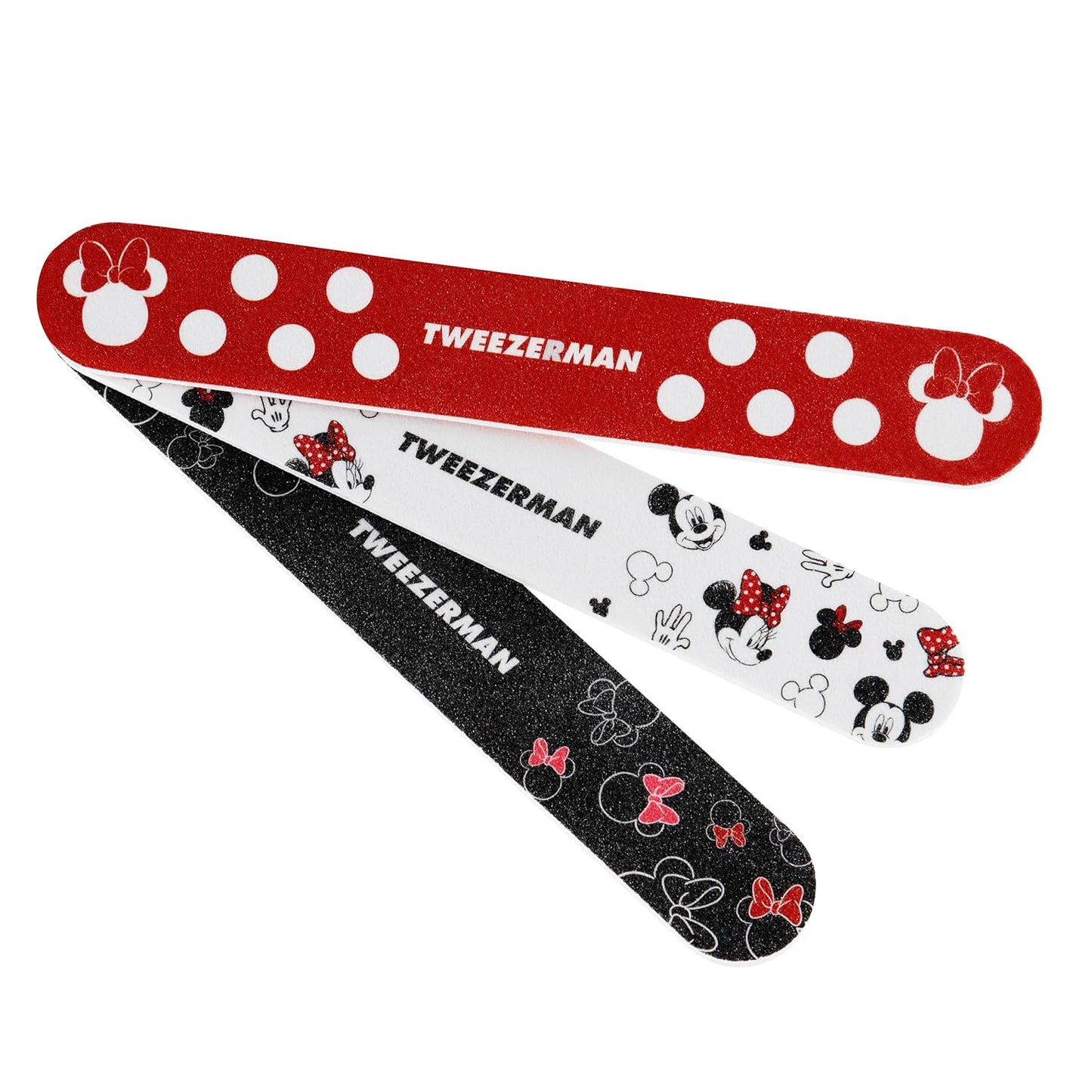 Tweezerman Disney's Mickey Mouse & Minnie Mouse Ear-esistible Nail Files (Pack of 3)