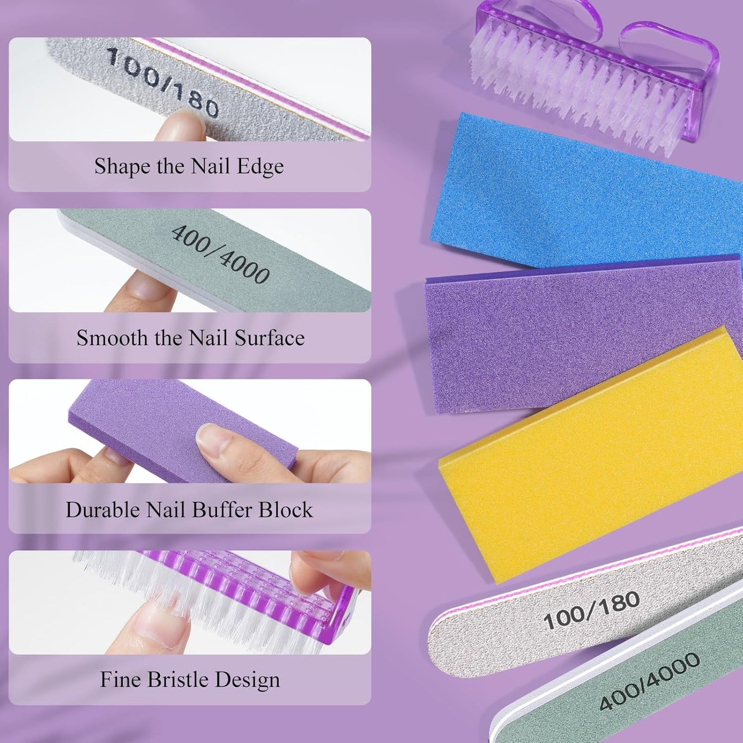 Nail Soaking Bowl, IKOCO Gel Nail Polish Remover Kit with Manicure Bowl, Cuticle Oil, Easily Soak off Dip Powder Remover for Salon-Quality Results at Home, Purple