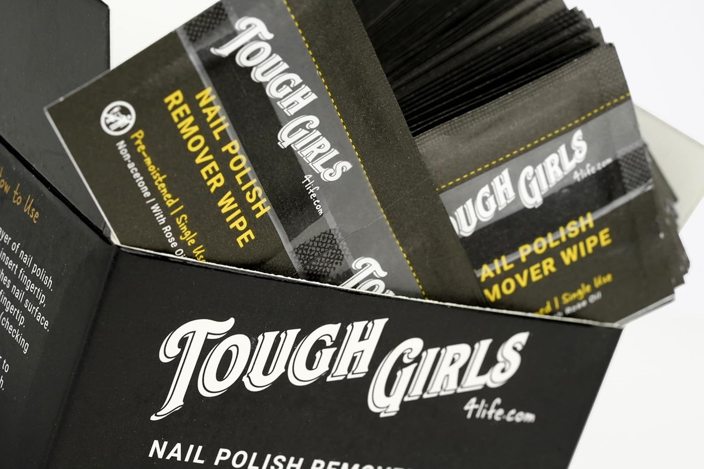 | Nail Polish Remover Wipes | 100% Non-Acetone | Secure Adhesive Strip | Rose Oil | Pre-moistened 2-Ply (400 Pack)